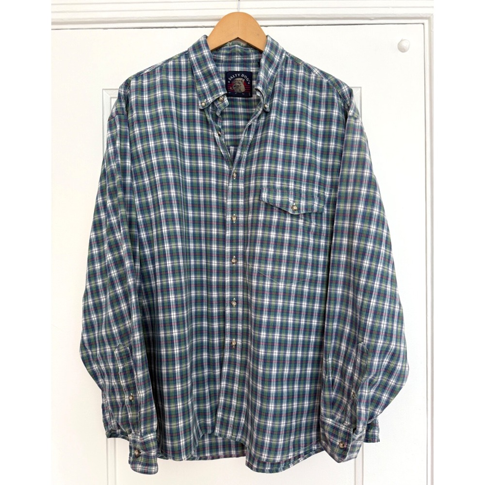Gant Rugger X Salty Dog Plaid Button‎ Down Summery Light Soft Cotton XL